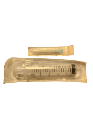 Plastic syringe for glue