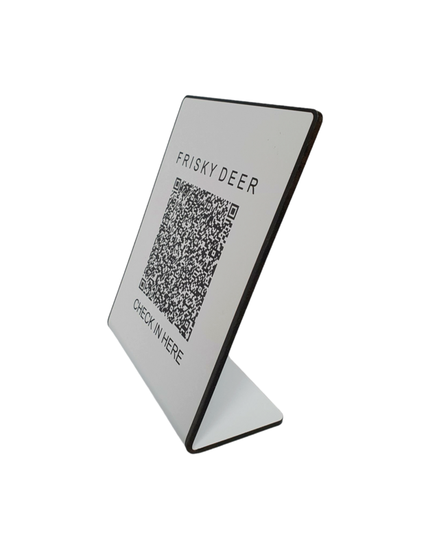 Safe WA QR code Check in here table talker