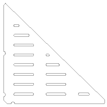 Milsbo Tall Corner Shelf Short