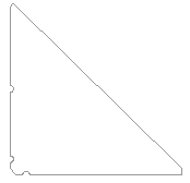 Milsbo corner shelf short NO SLOTS