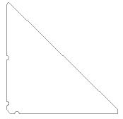 Milsbo corner shelf short NO SLOTS