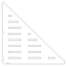 Milsbo Tall Corner Shelf Short