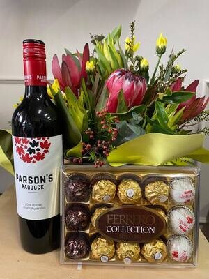 Blooms, Vino and Chocolate - Red