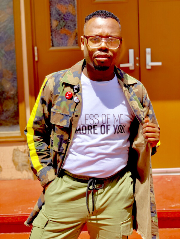 &quot;Less of Me&quot; (Unisex) Christian t-shirt (with Sleeve print)