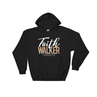 "Faith Walker" Hooded Sweatshirt - White & Khaki