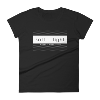 "Salt + Light" Women’s Slim Fit T-Shirt - Black