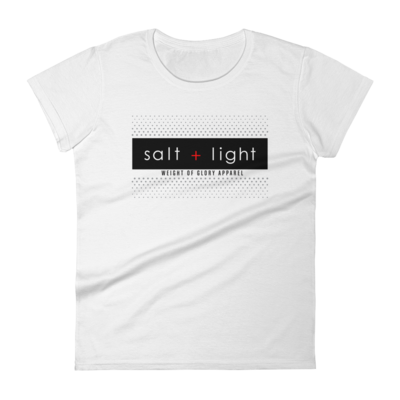 "Salt + Light" Women’s Slim Fit T-Shirt - White