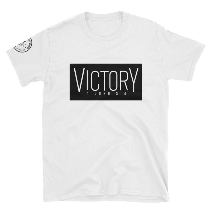 &quot;Victory&quot; Box Design - Christian T-Shirt (with sleeve print)