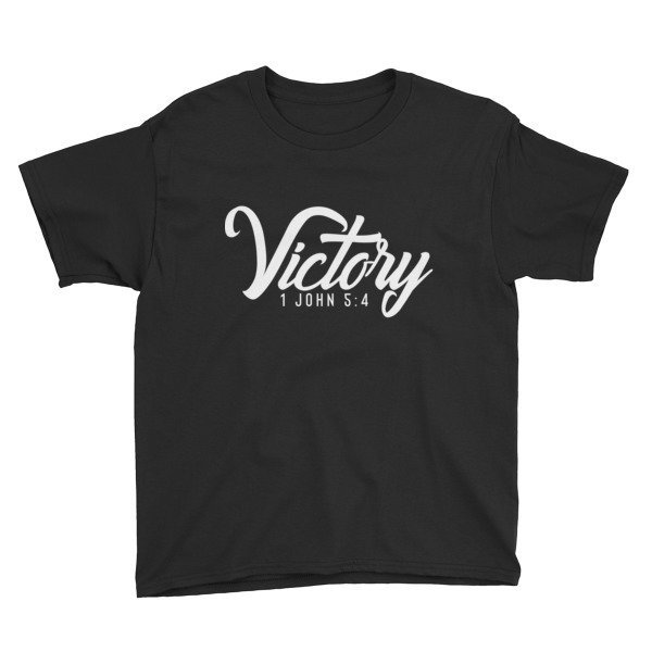 &quot;Victory&quot; Script Style - Youth Christian T-Shirt