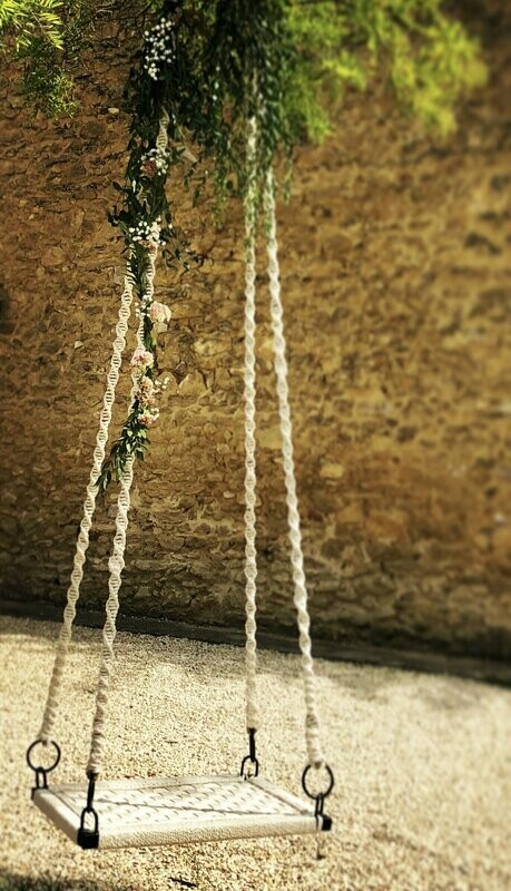 "Orin" - Balançoire en macramé (Uniquement à la location)