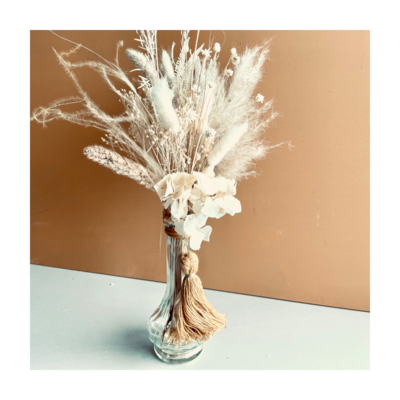 USIL Natural - bouquet de fleurs séchées et vase