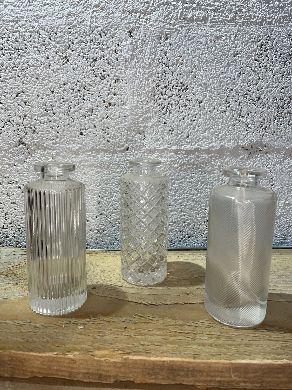 Sapona transparent - Flacons dépareillés en verre ciselé - Uniquement disponible à la location)