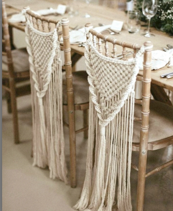 ALMERIA - decors de chaises en macramé
