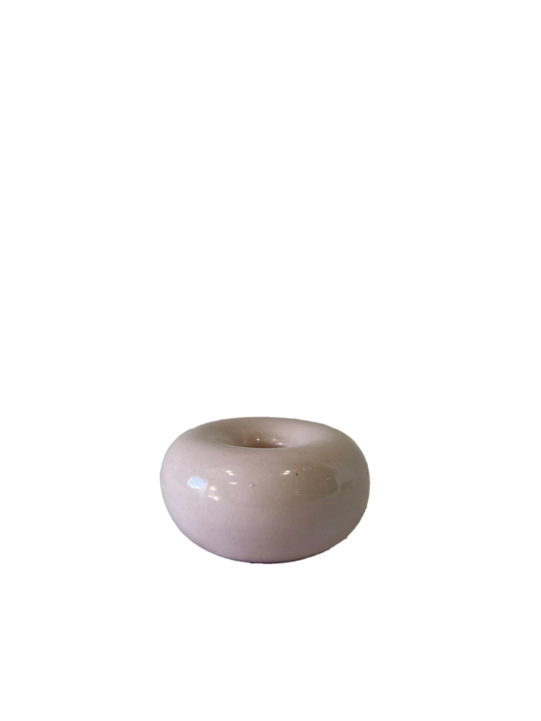 CANDY - bougeoir céramique rose tendre