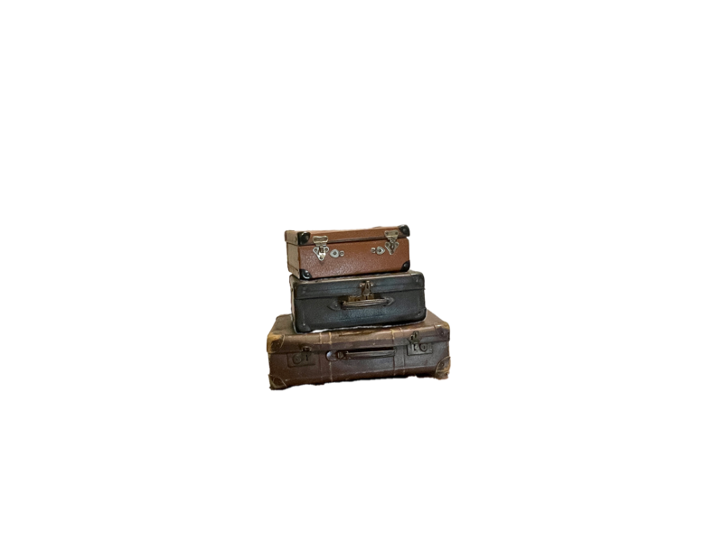 VALENS - Valises anciennes  Lot de 3 (Uniquement à la location)