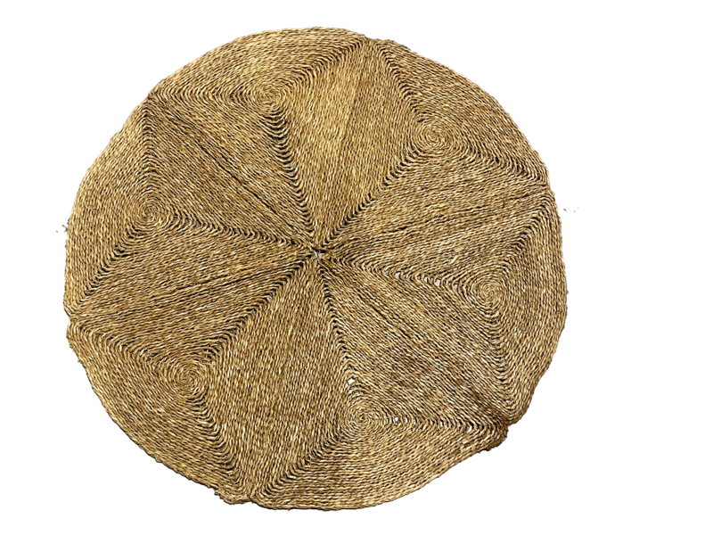 LUISO -  Tapis ronds en jute  120 cm (Uniquement à la location)