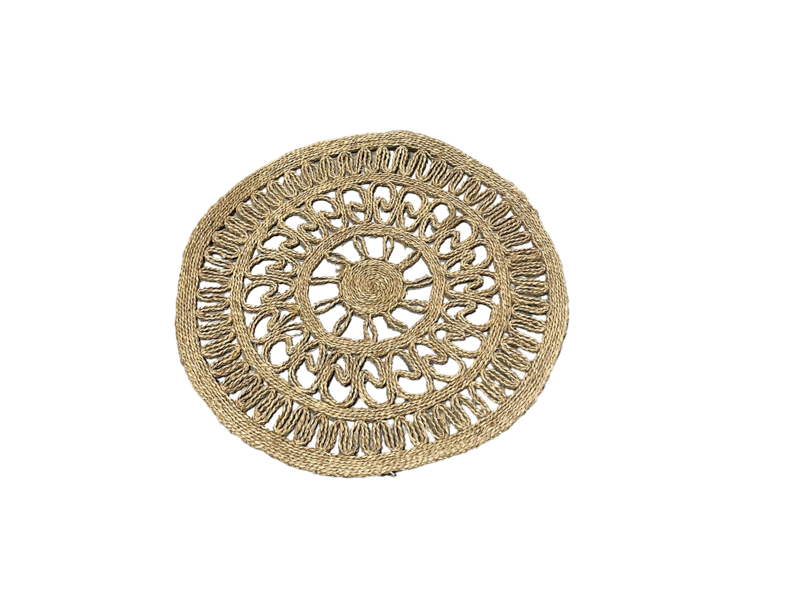 LENO- Lot de 2  Tapis ronds en jute  (Uniquement à la location)