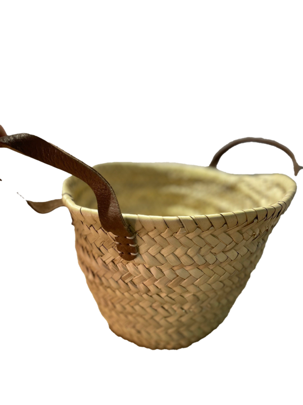 PACANIER  Panier anses cuir (Uniquement disponible à la location)