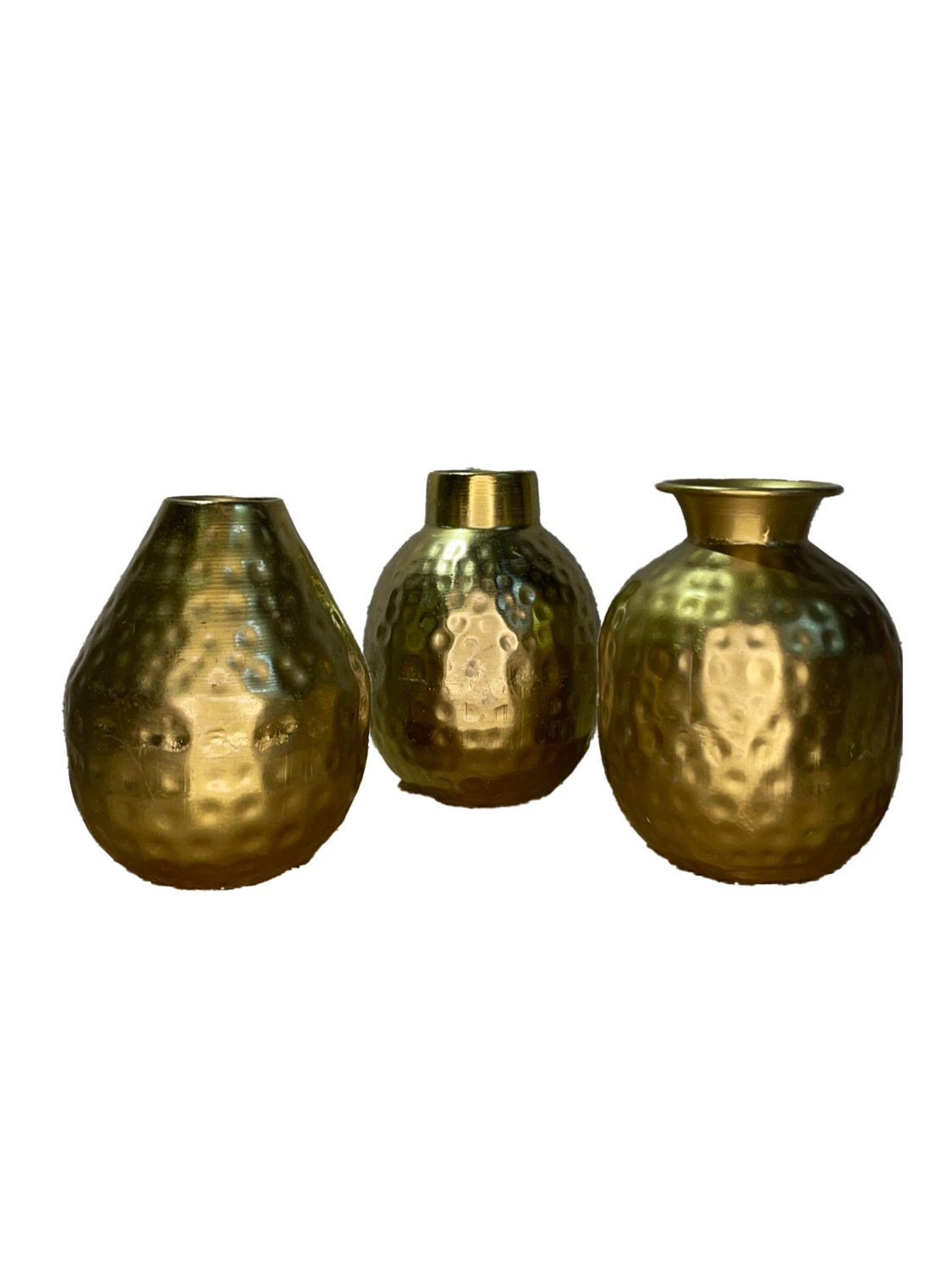 VELAR - Vases martelés doré (Uniquement disponibles à la location)