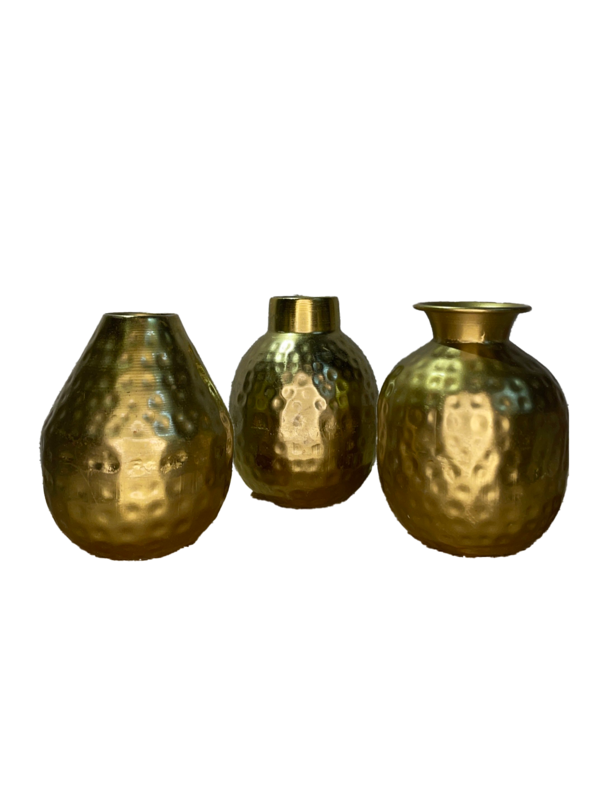 VELAR  - Vases martelés doré (Uniquement disponibles à la location)