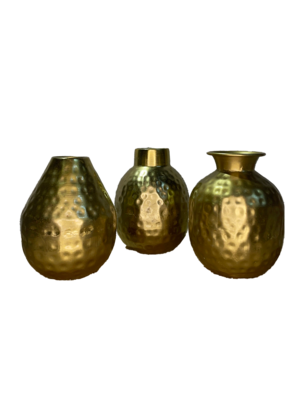 VELAR - Vases martelés doré (Uniquement disponibles à la location)