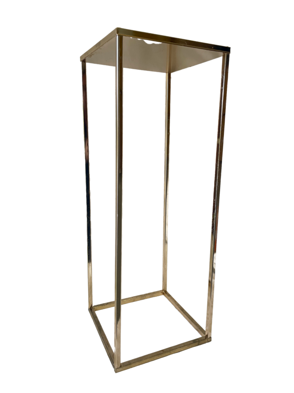 CINELU - Colonne /sellette en metal doré 60 cm