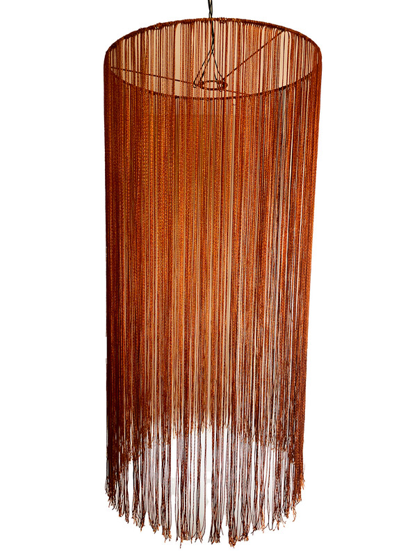POPSIE 1 - Suspension à franges terracotta