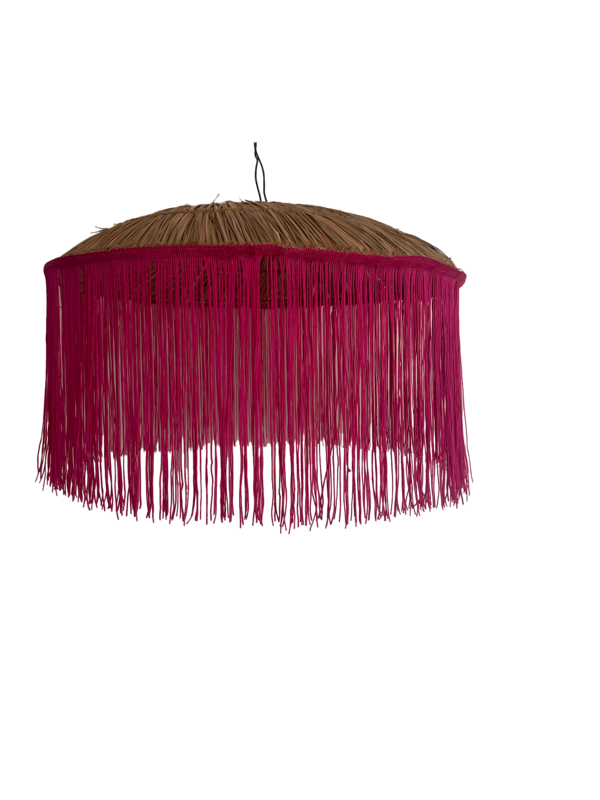 BABSIE 1 - Suspension à franges fuschia