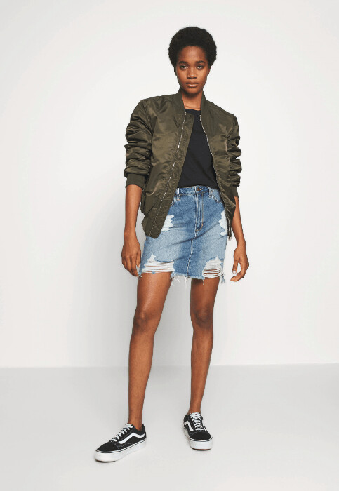 VINTAGE - Denim skirt