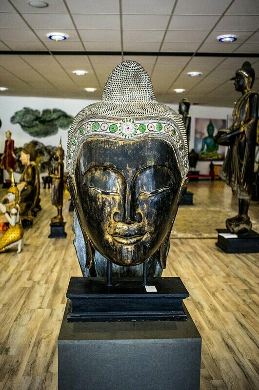 Buddha-Kopf Holz