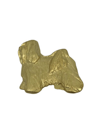 Broche de oro Tibet terrier