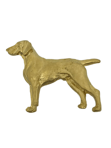 Broche de oro Weimaraner
