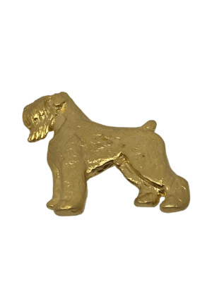 Broche de oro Terrier ruso