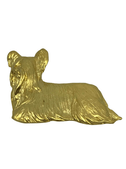 Broche de oro Skie Terrier
