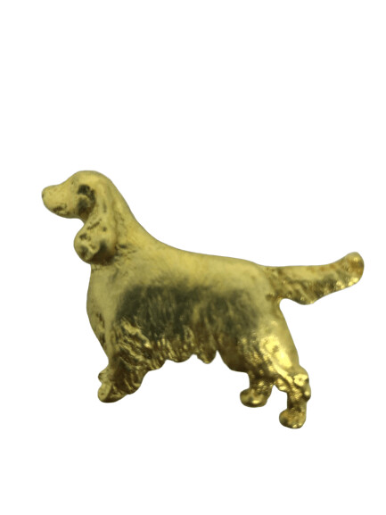 Broche de oro Setter Ingles