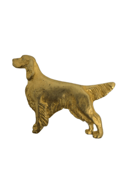 Broche de oro Setter irlandes