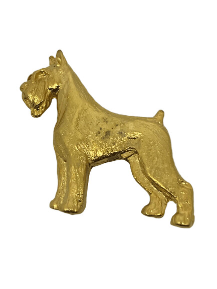 Broche de oro Schnauzer Gigante