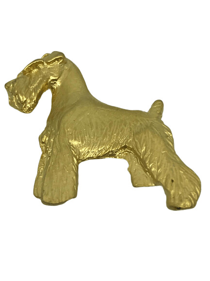 Broche de oro Schanuzer Miniatura