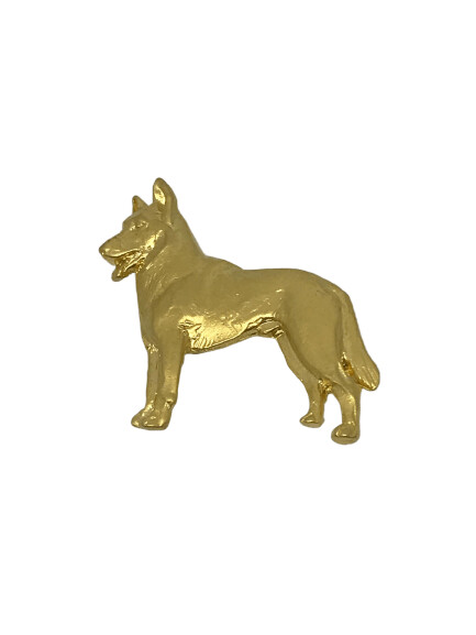 Broche de oro Malinois