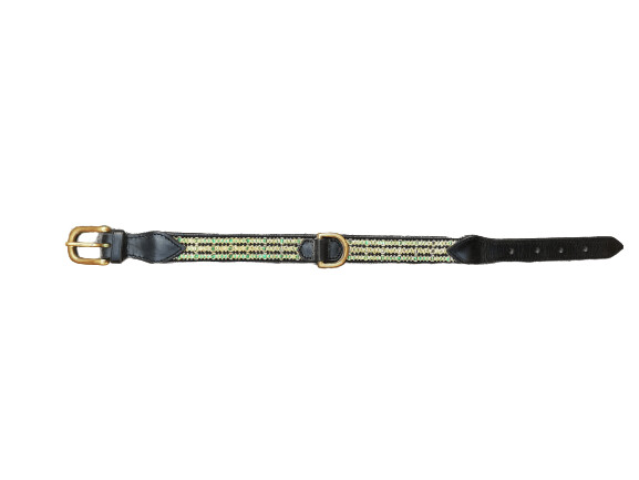 Collar perro piel negra brillo