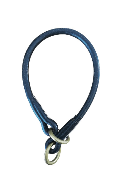 Collar de piel redonda negra ahogo