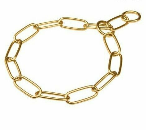 Collar ahogo de bronce eslabón grande corto
