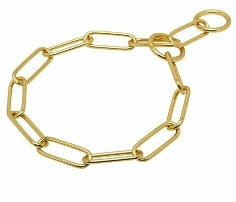 Collar ahogo de bronce eslabón cachorro