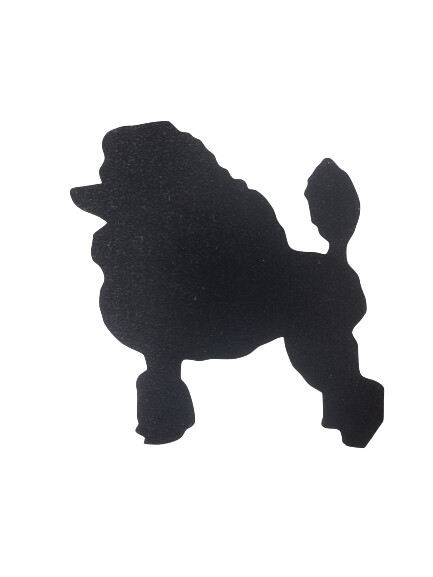 Caniche pegatina silueta