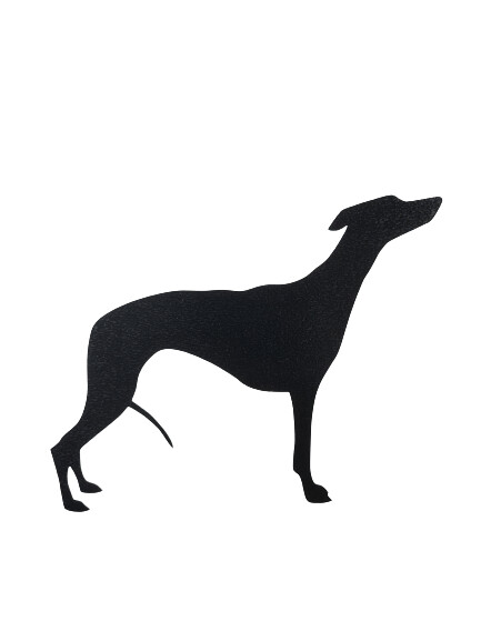 Whippet pegatina silueta