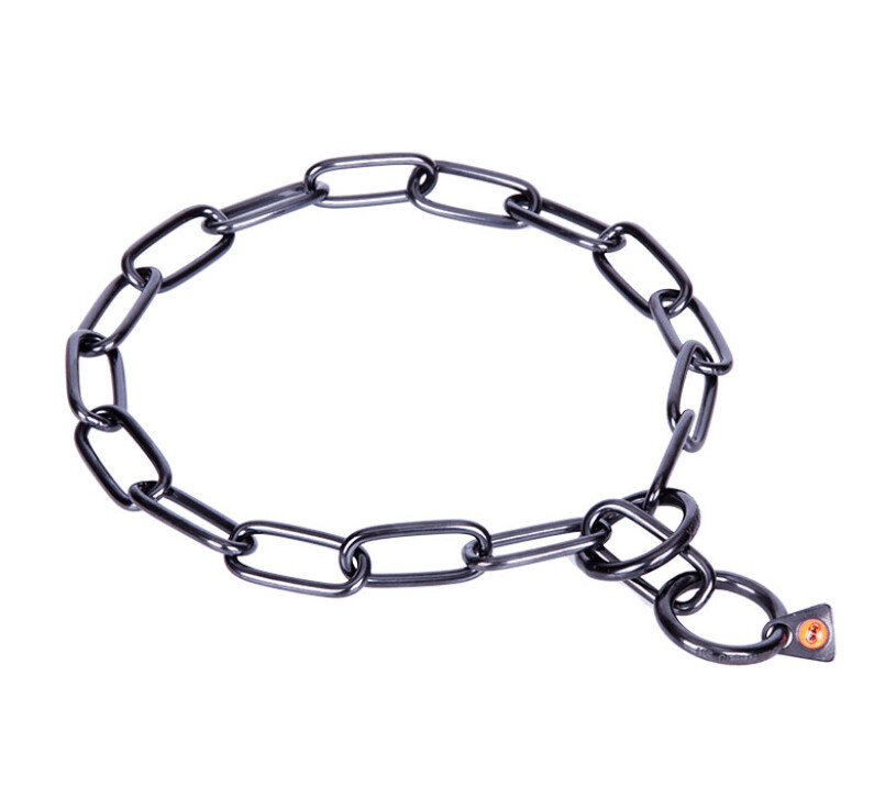 Collar eslabón grueso de inox negro