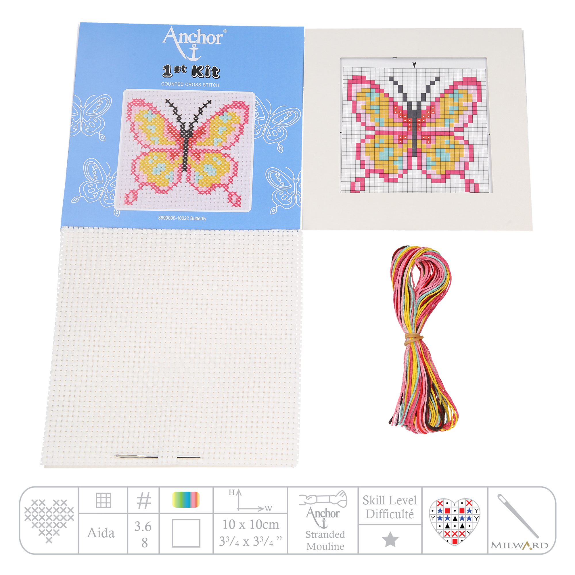 Cross Stitch Kit for Beginners ~ Butterfly – The World in Stitches