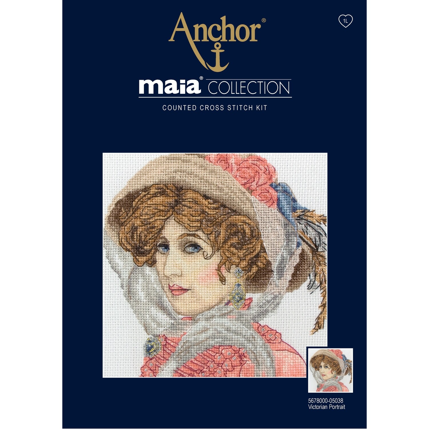 Maia Cross Stitch Kit - Victorian Portrait