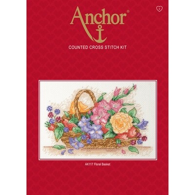 Anchor Starter Cross Stitch Kit - Floral Basket
