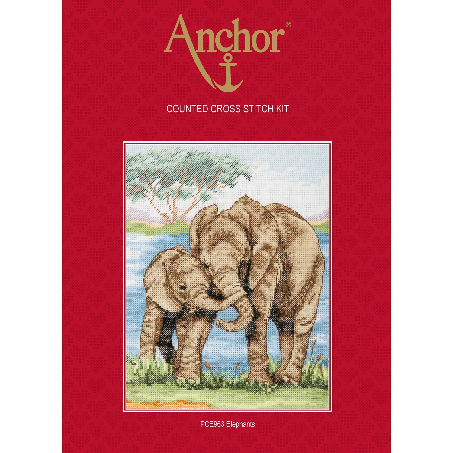 Anchor Essentials Cross Stitch Kit - Elephants
